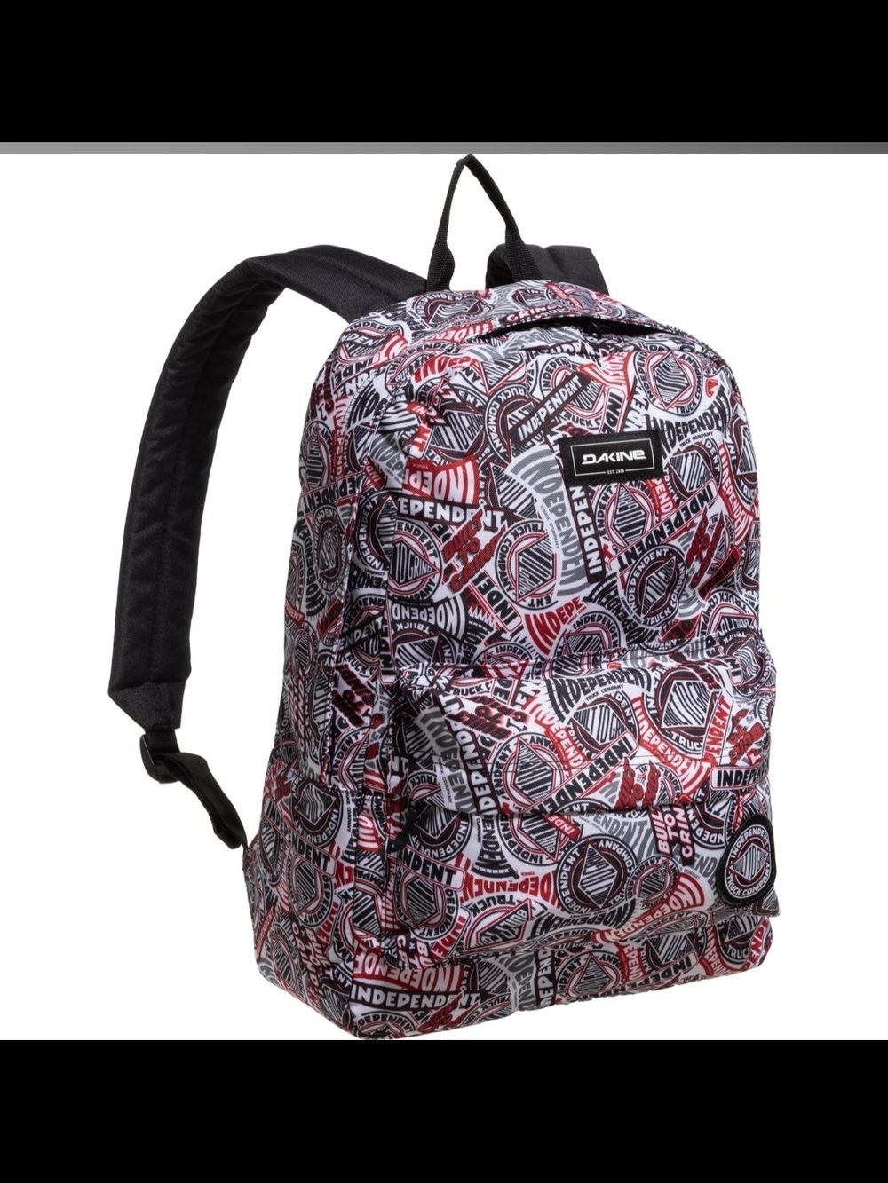 Dakine 2.1 Liter Black and Red Graphic Logo Backpack
